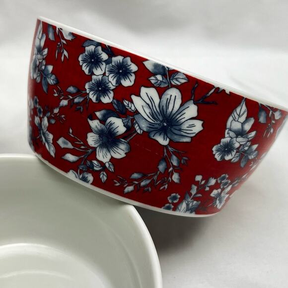 Sur La Table Bowls Pique-nique Floral Porcelain Set of 3 Soup Cereal Serving - Picture 2 of 10